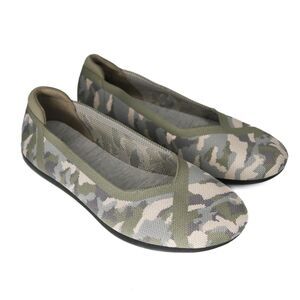 Clarks‎ Cloudsteppers Flats Size 9 Carly Wish Green Khaki Camouflage Ballet
